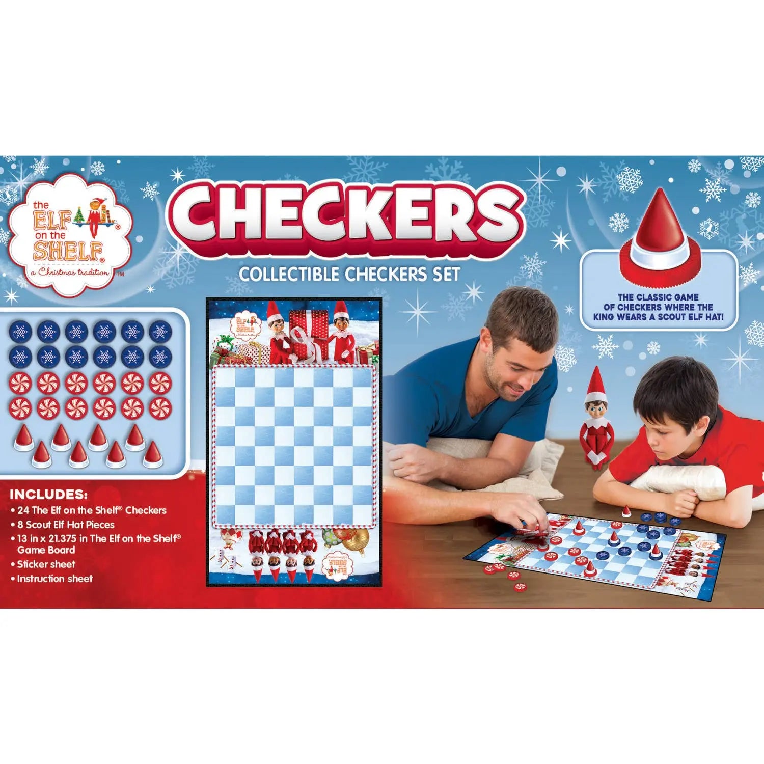 Elf on the Shelf Checkers Board Game Masterpieces Puzzles