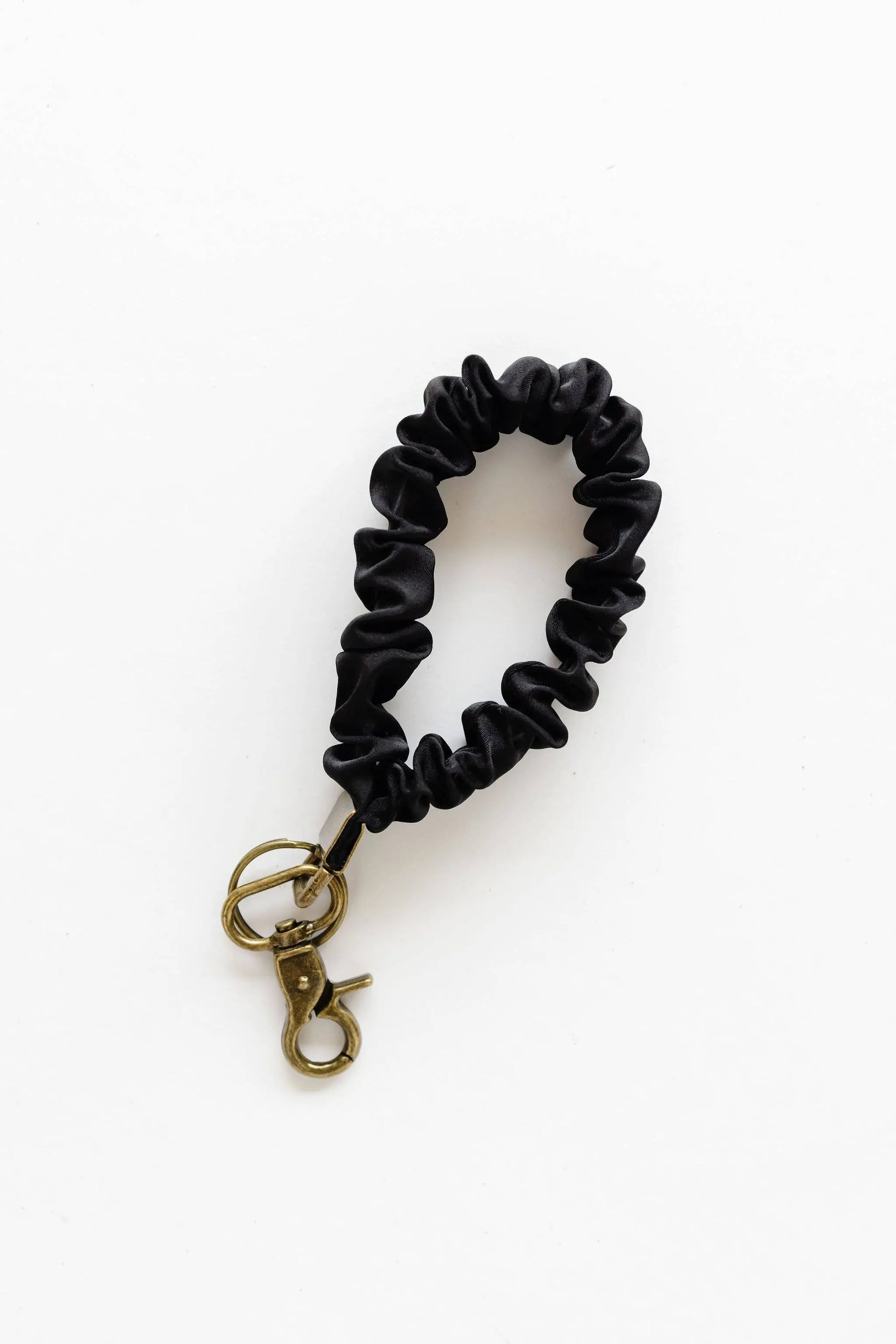 Black Luxe Scrunchie Keychain Shop Andi