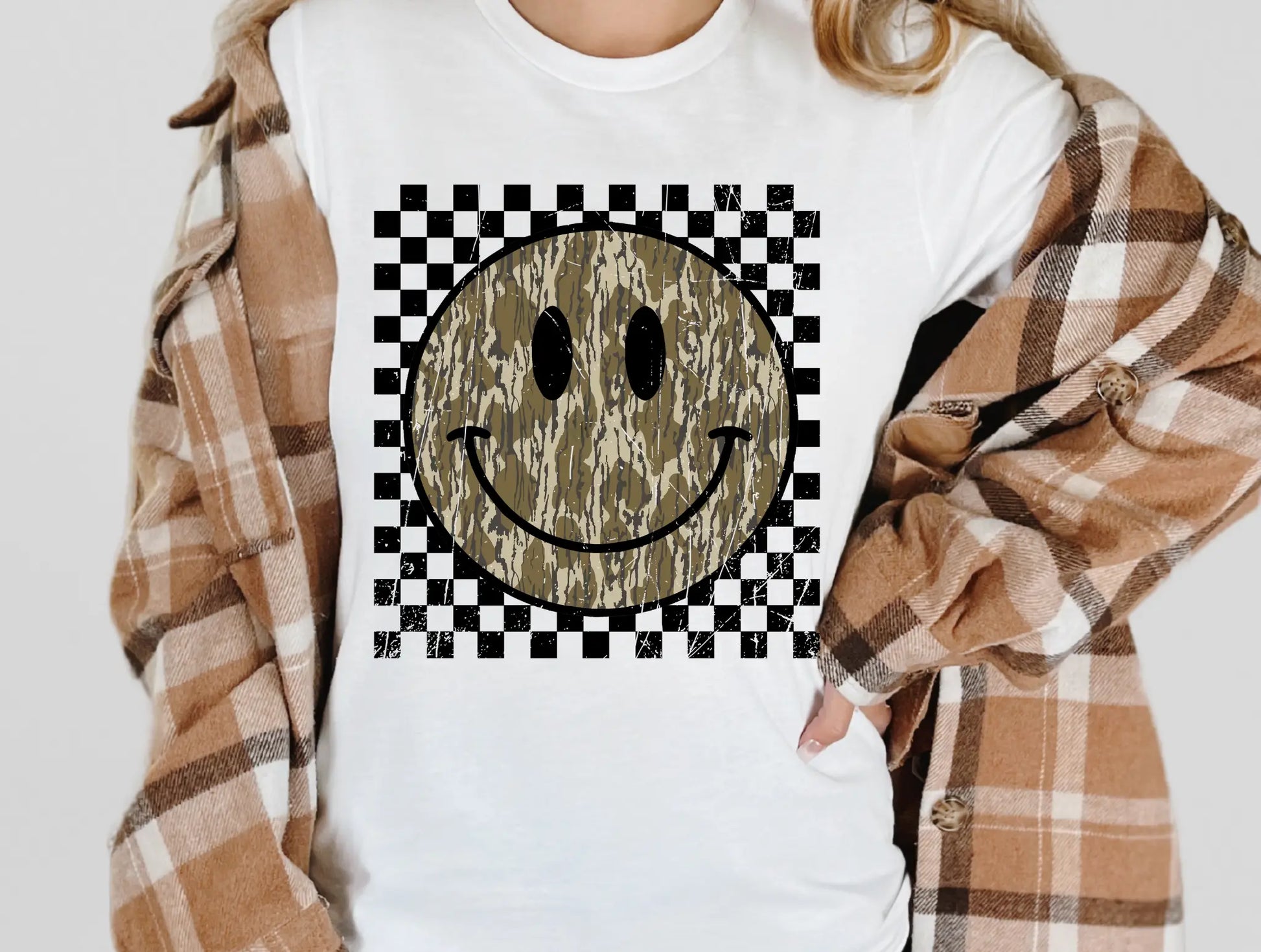 Camo checkered smile - Branded By Barta
