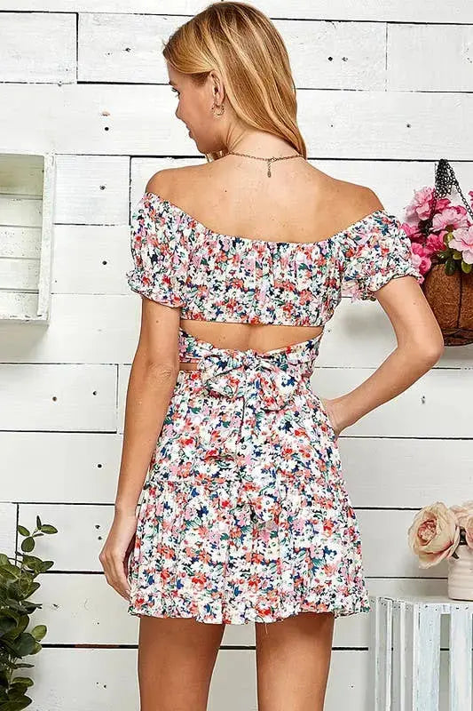 Outdoor Chic Elasticized Top and Skirt Set 5098SET-A Twentyten