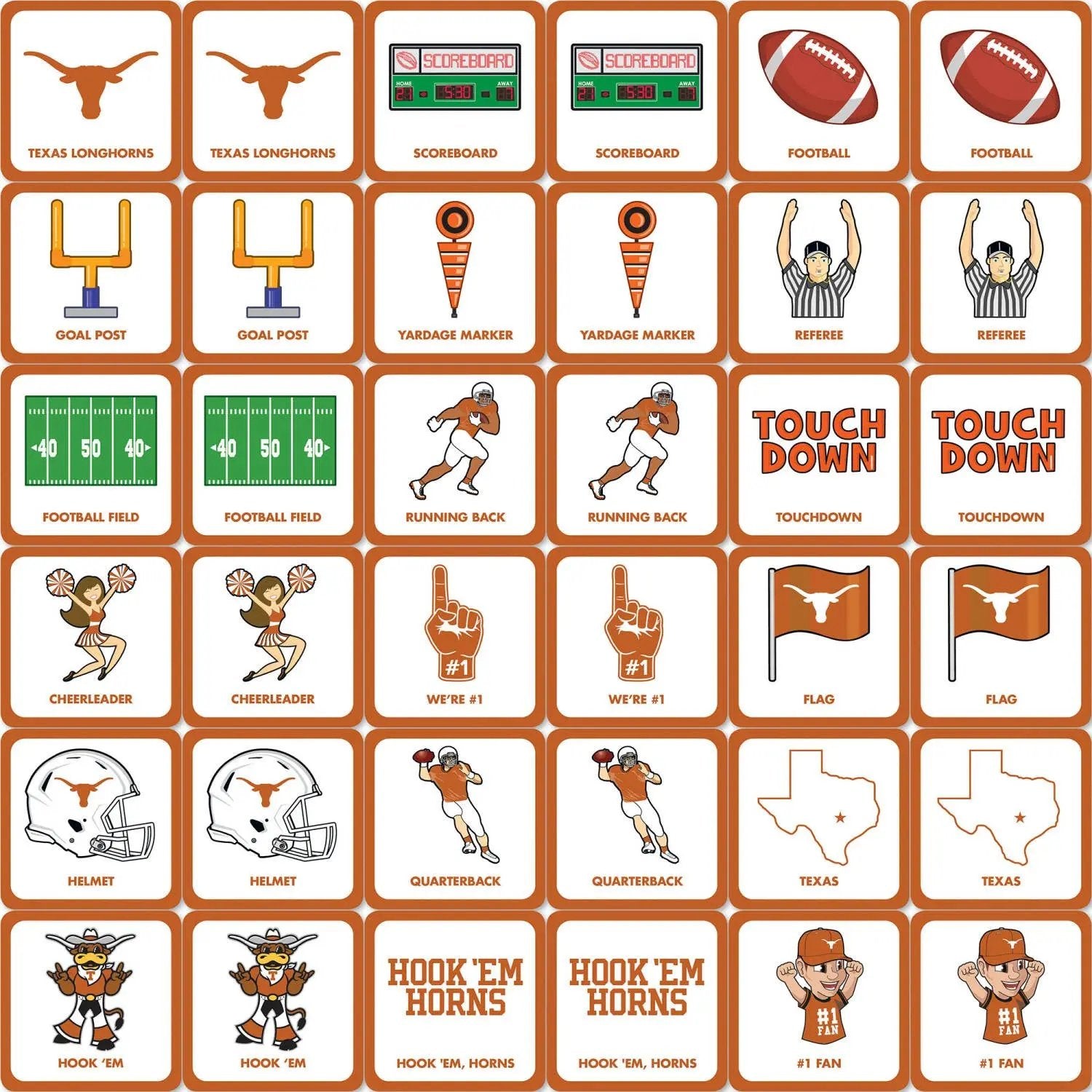 Texas Longhorns Matching Game Masterpieces Puzzles