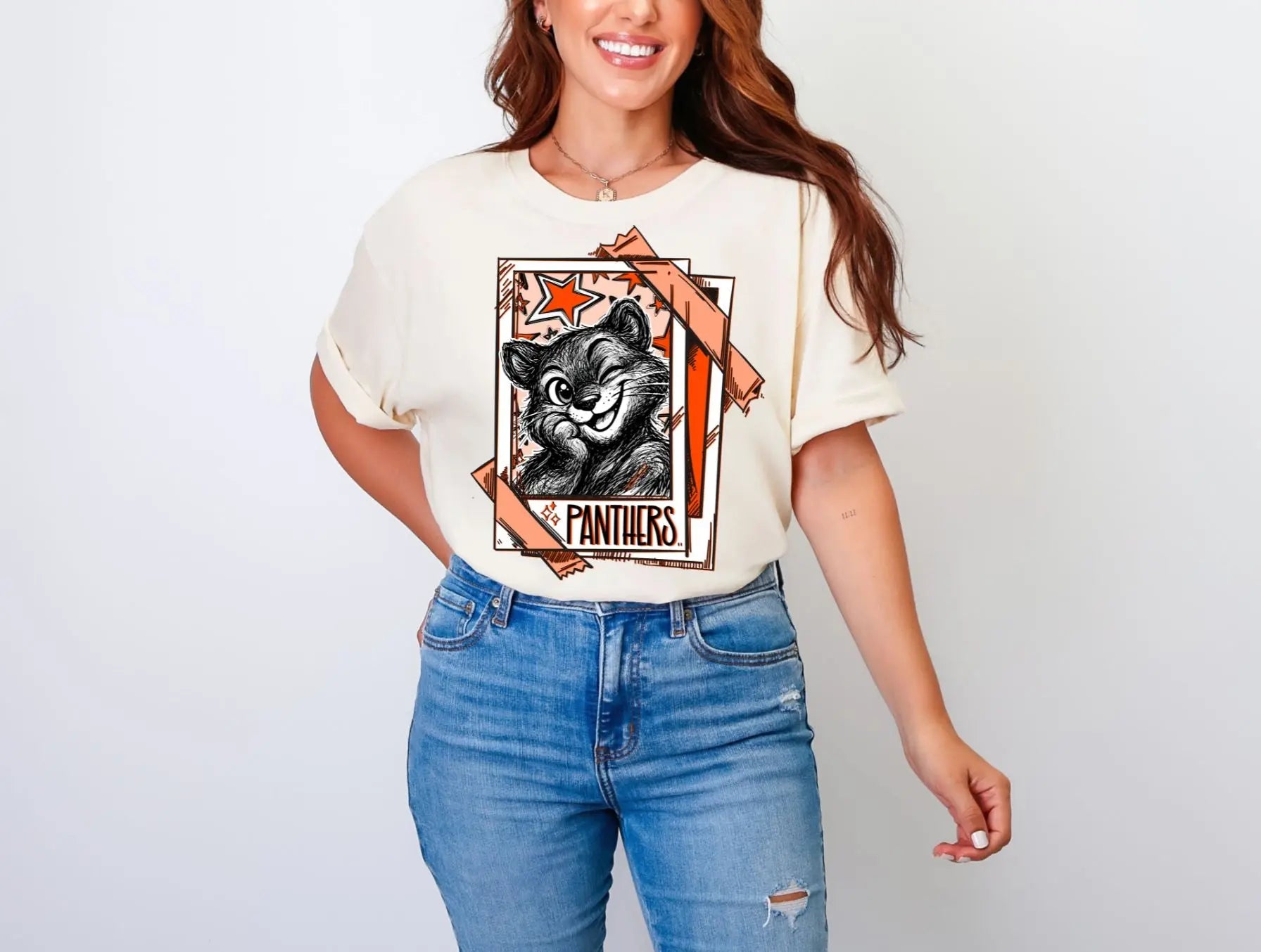Panther cartoon -orange brandedbybarta