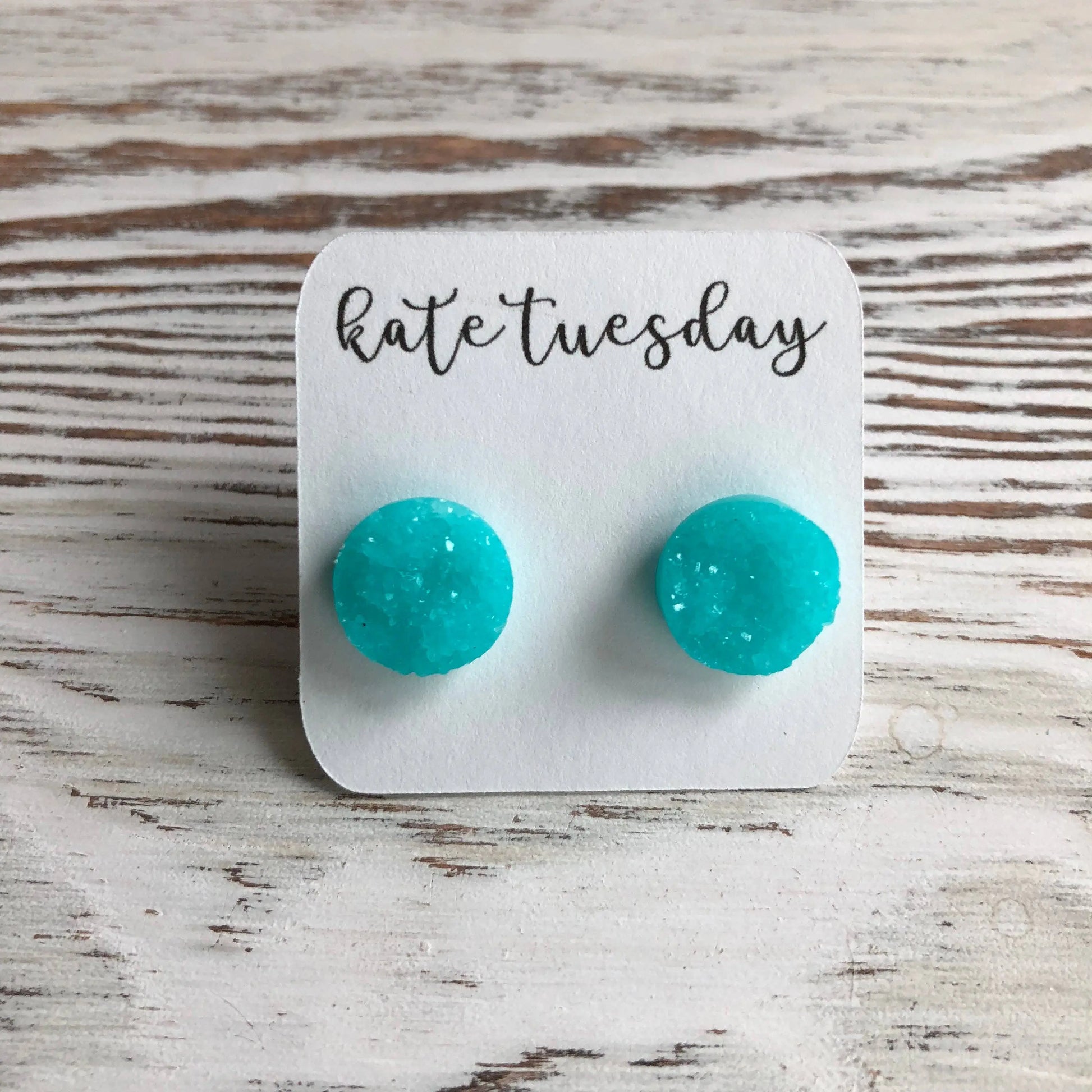 Summer Bright Raw Neon Stud Earrings Kate Tuesday Jewelry
