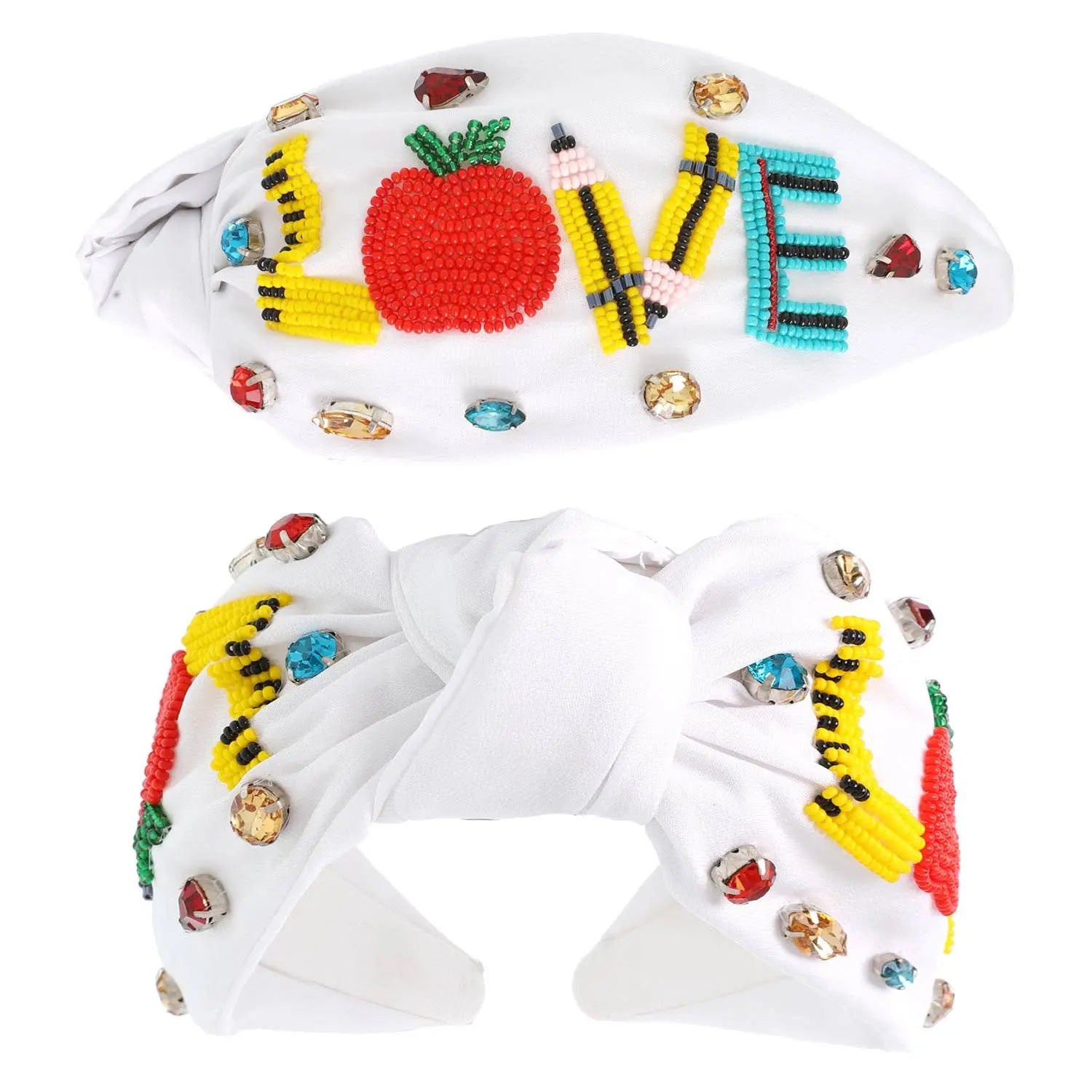 Teacher Appreciation Jeweled Knotted Headband SP Sophia Collection