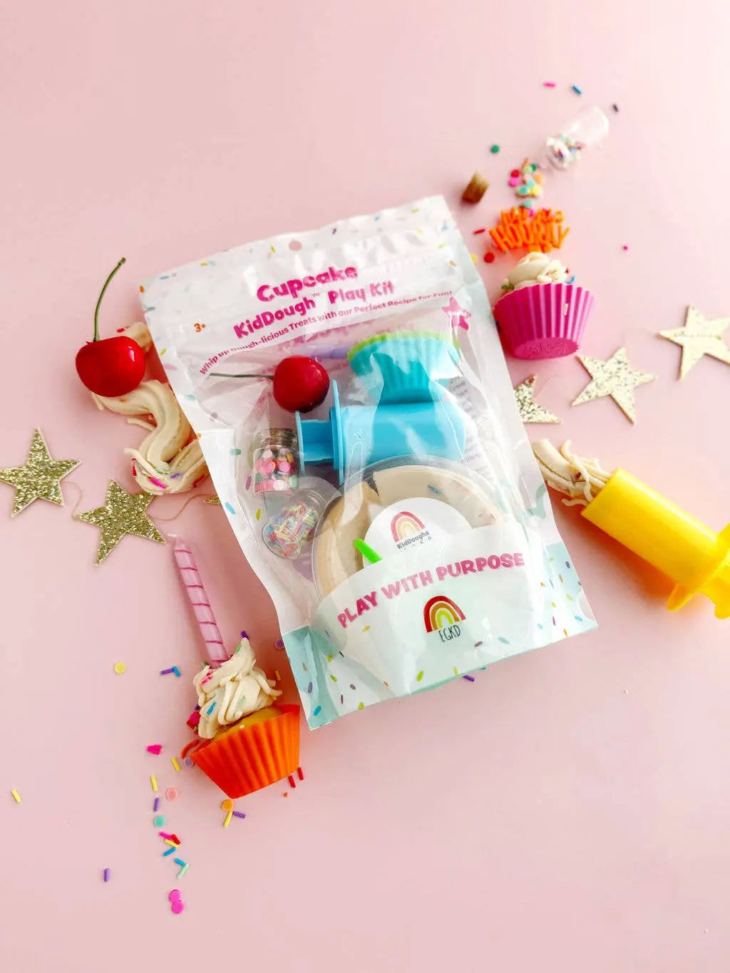 Cupcake KidDough Play Kit Earth Grown KidDoughs (KidDoughs by EGKD)