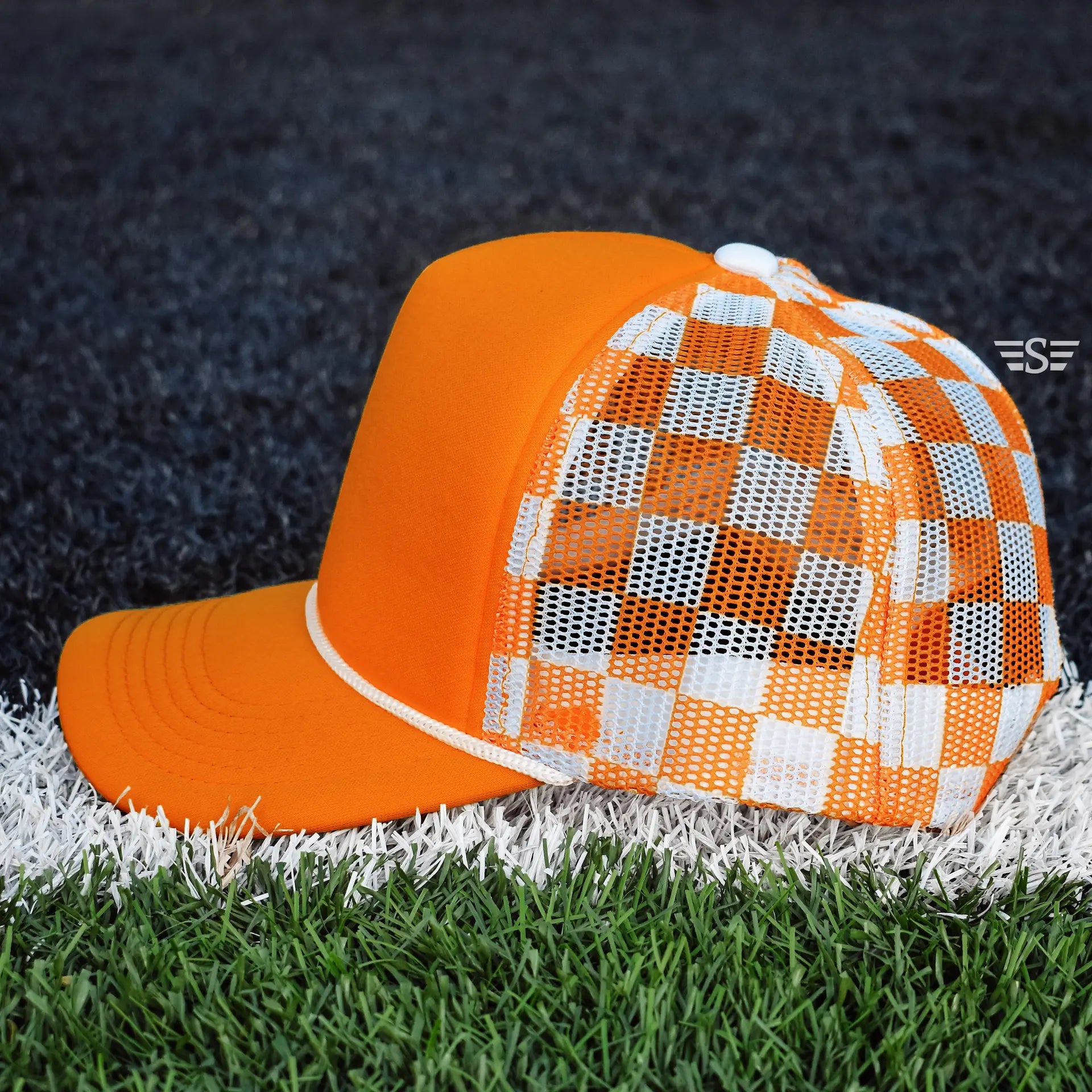Checkered Mesh Back Foam Trucker Cap - Branded By Barta