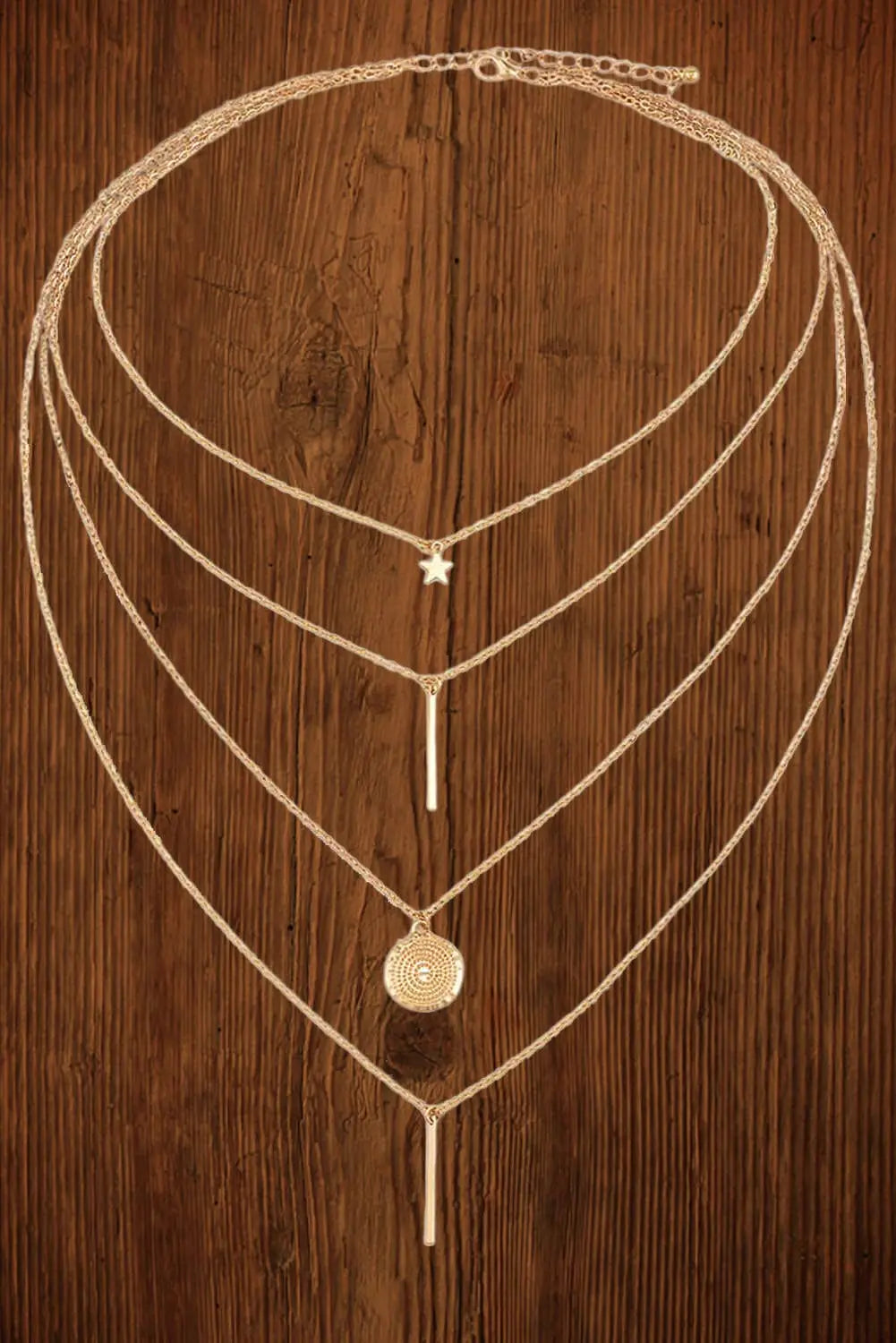 Boho Multi-layered Star Pendant Necklace - Branded By Barta