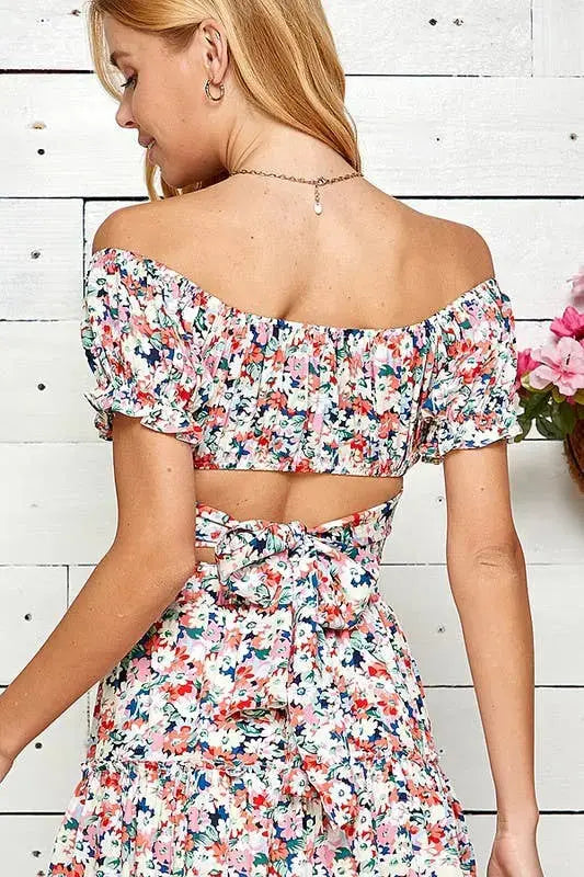 Outdoor Chic Elasticized Top and Skirt Set 5098SET-A Twentyten