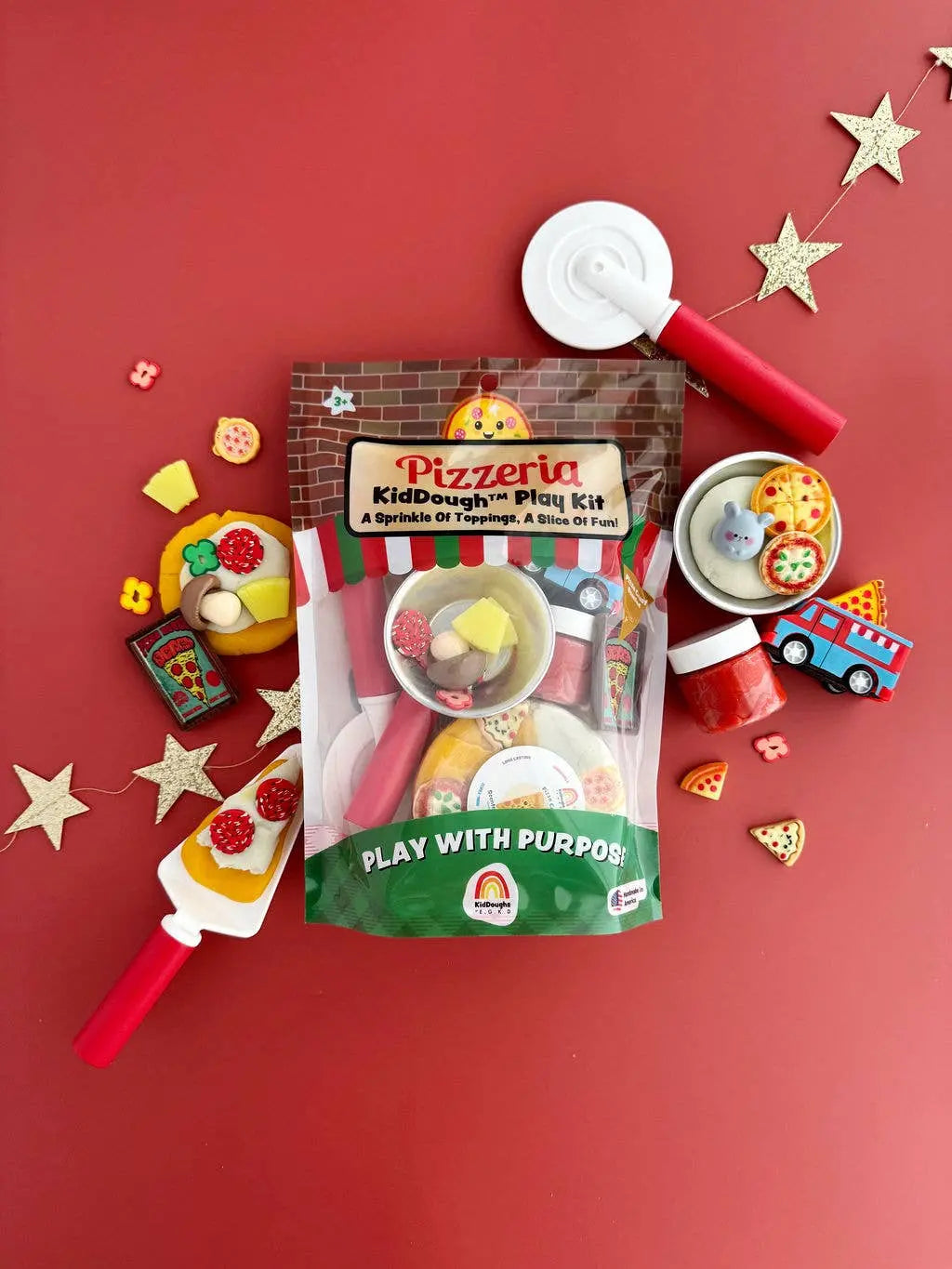 Pizzeria KidDough Play Kit Earth Grown KidDoughs (KidDoughs by EGKD)
