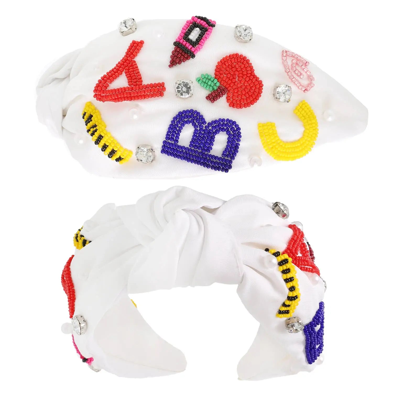 Teacher Appreciate Beaded Knotted Headband SP Sophia Collection