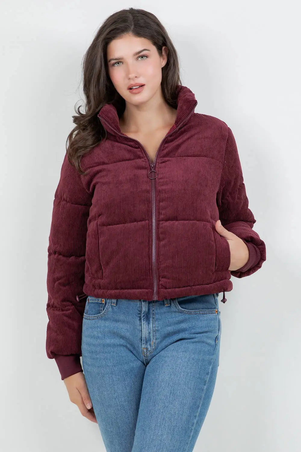 Quilted Corduroy Puffer Jacket Veracci