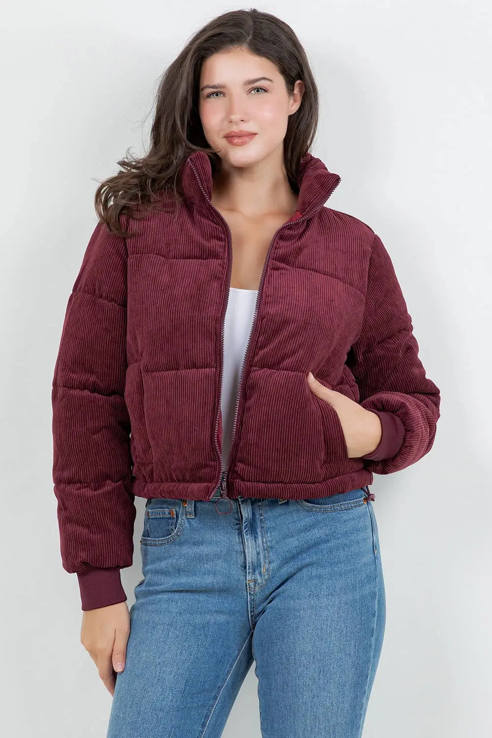 Quilted Corduroy Puffer Jacket Veracci