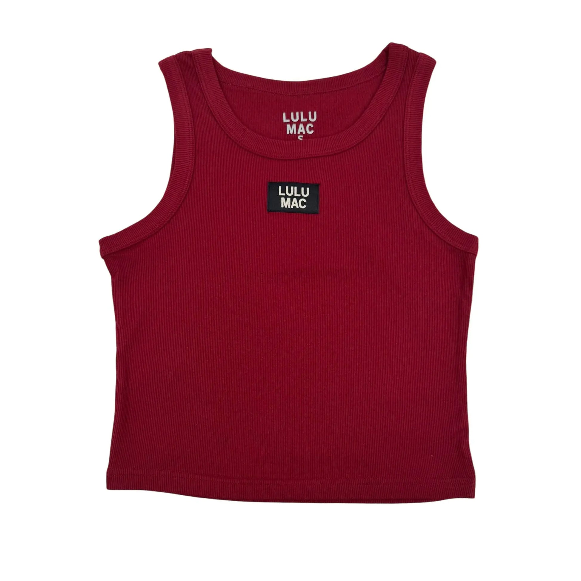 DD-TANK MAROON LULU MAC SOLID TANK TOPS Girlie Girl Originals