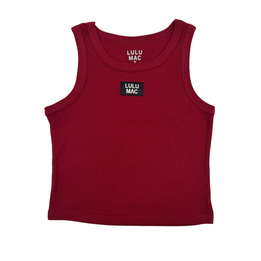 DD-TANK MAROON LULU MAC SOLID TANK TOPS Girlie Girl Originals