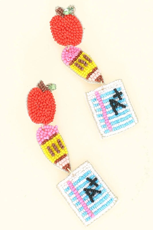 Paper & Pencil Teacher Appreciation Earrings SP Sophia Collection