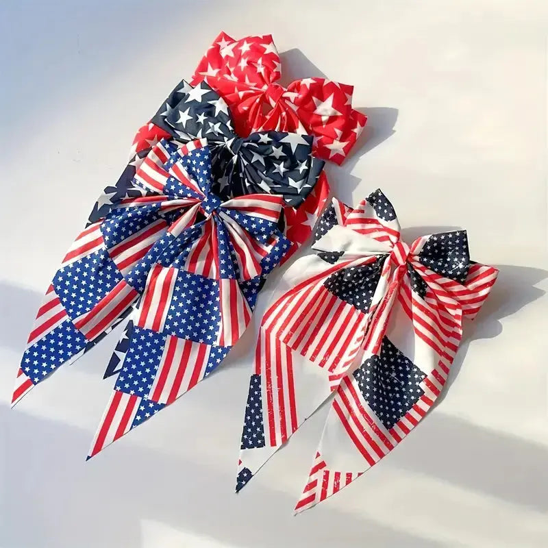 Patriotic Hair Bow Set of 4 Kate Tuesday Jewelry