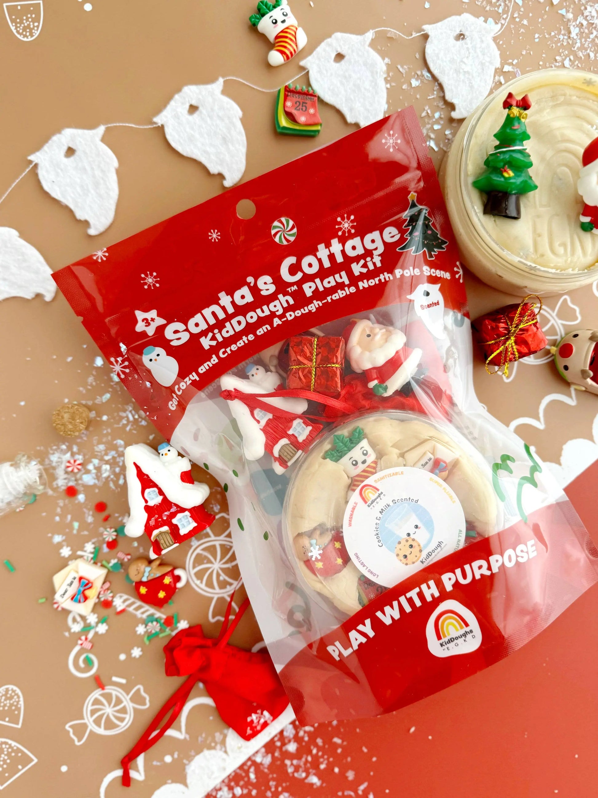 Santa's Cottage KidDough Play Kit Earth Grown KidDoughs (KidDoughs by EGKD)