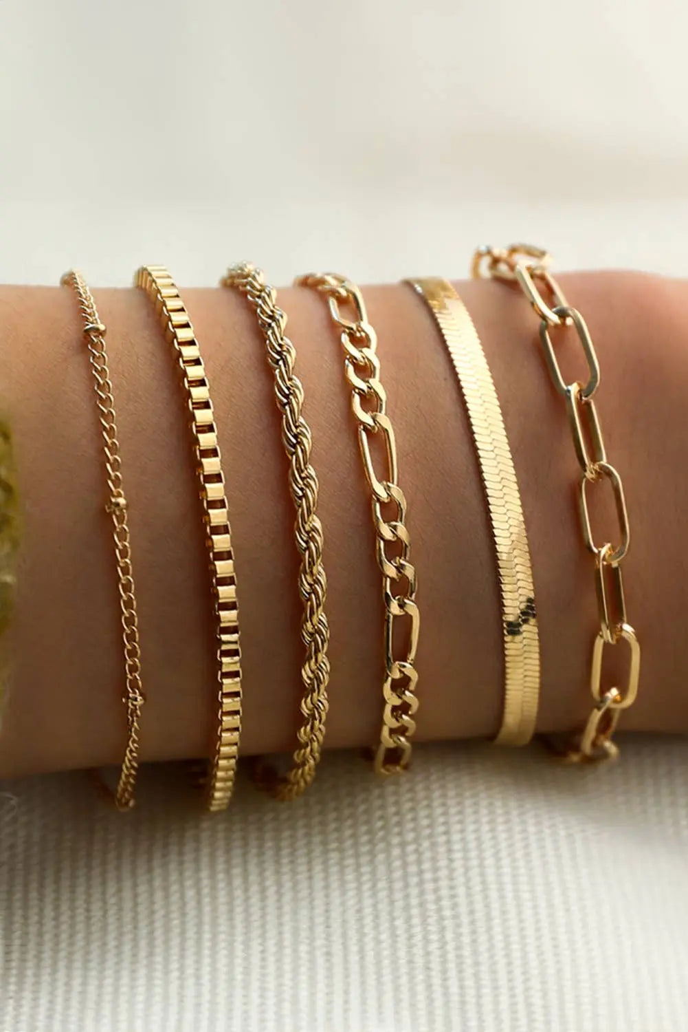 LDC Multi Layered Adjustable Chain Bracelet Set Little Daisy Closet