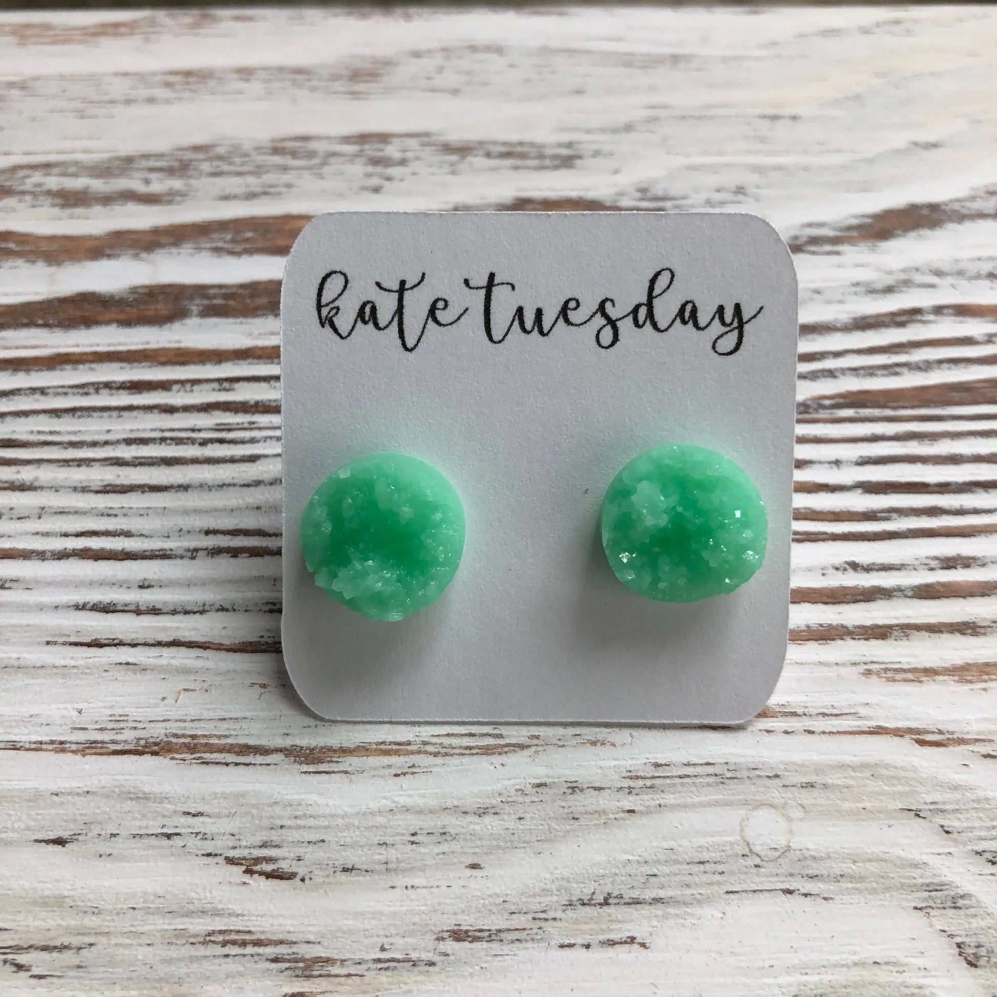 Summer Bright Raw Neon Stud Earrings Kate Tuesday Jewelry