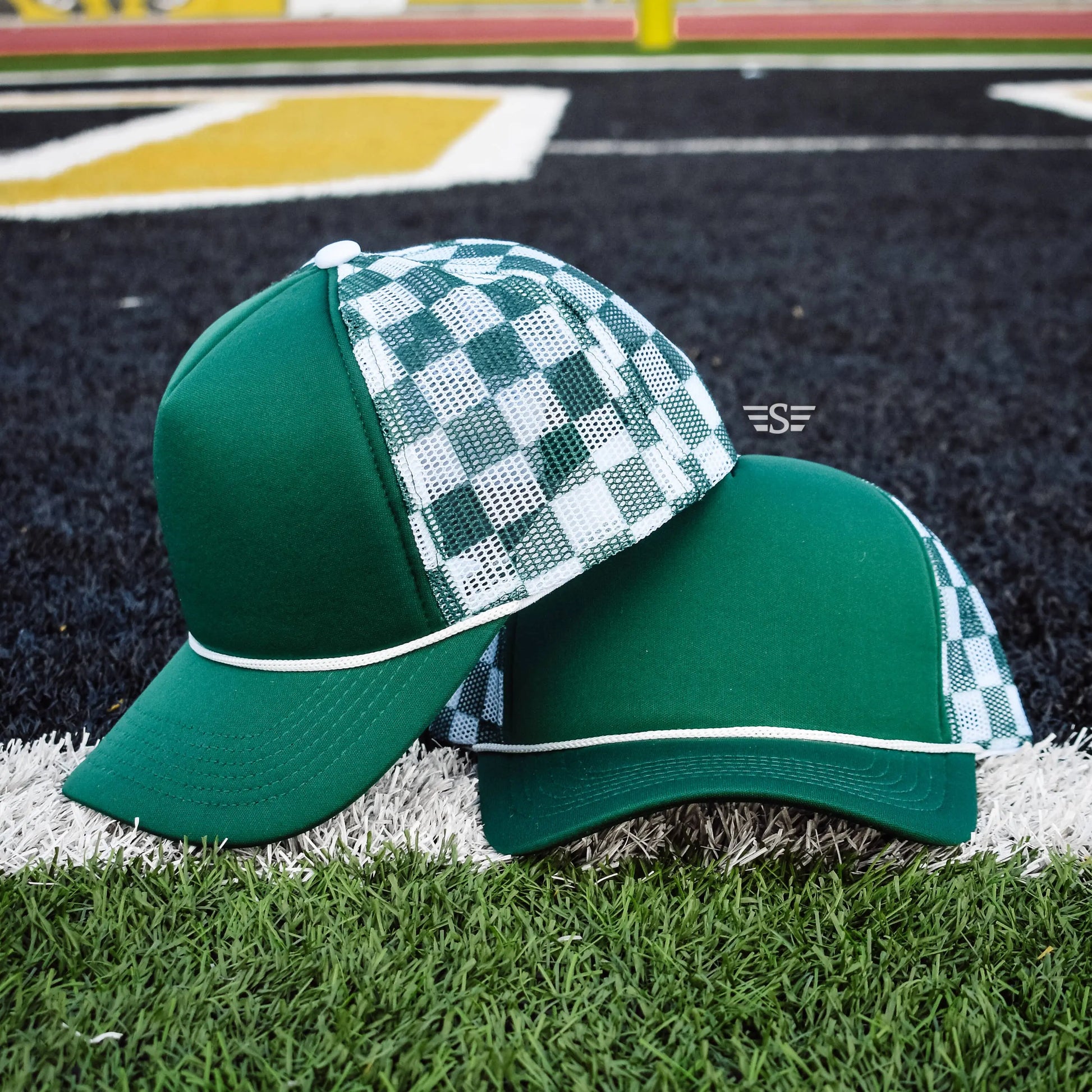 Checkered Mesh Back Foam Trucker Cap - Branded By Barta