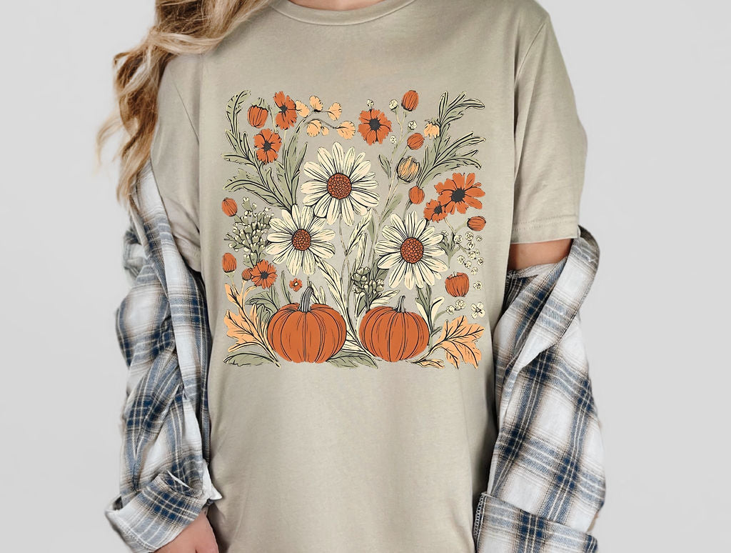 Flowers With Pumpkins