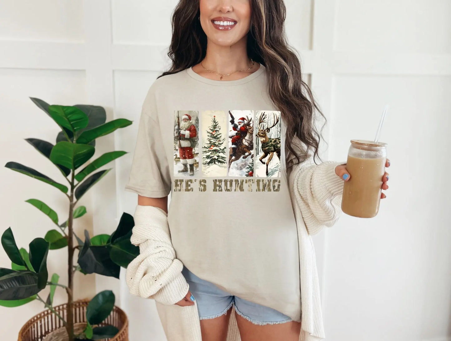 He's Hunting with santa - Branded By Barta