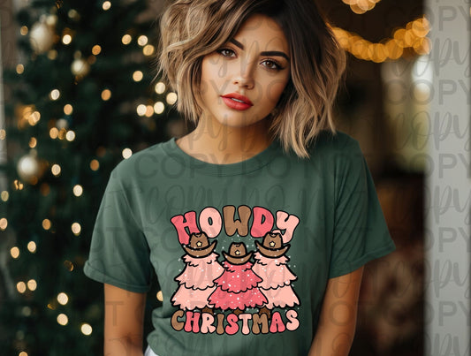 Pink howdy chrismtas tree