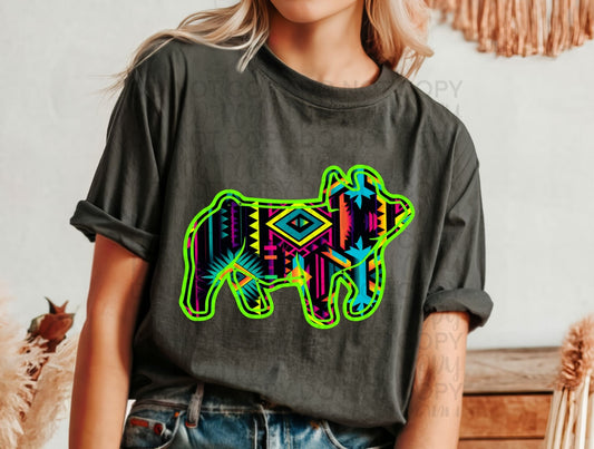 Aztec neon pig