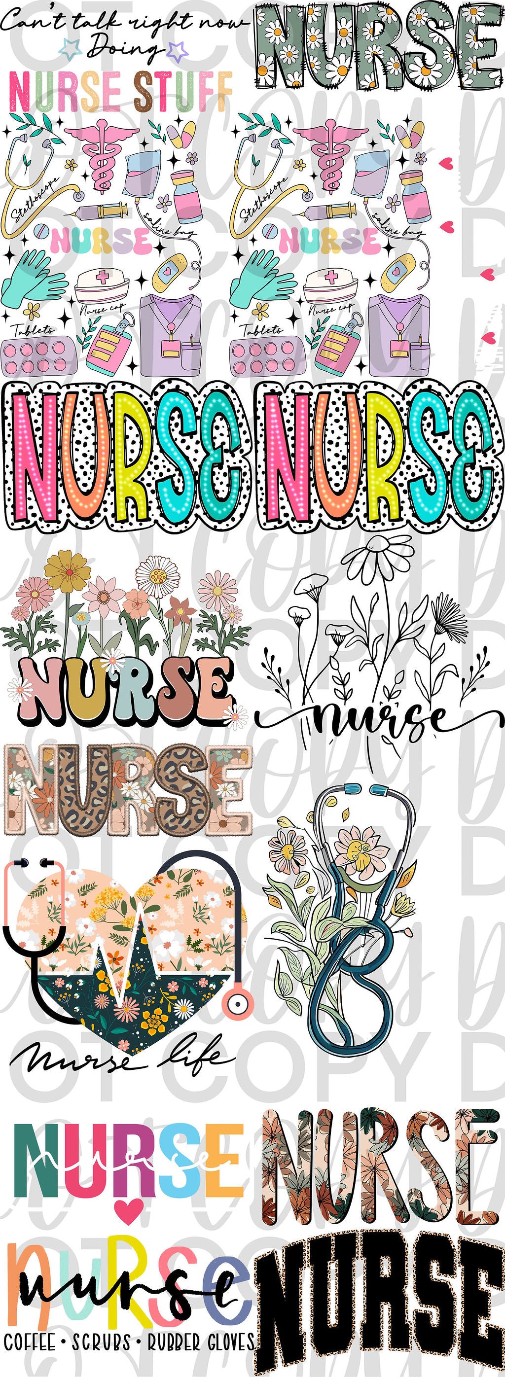 Nurse Gang Sheet