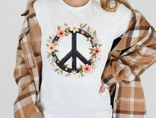 Peace sign with flowers - Branded By Barta