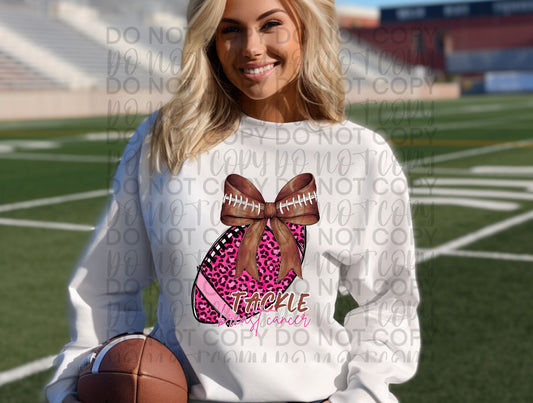 pink leopard football