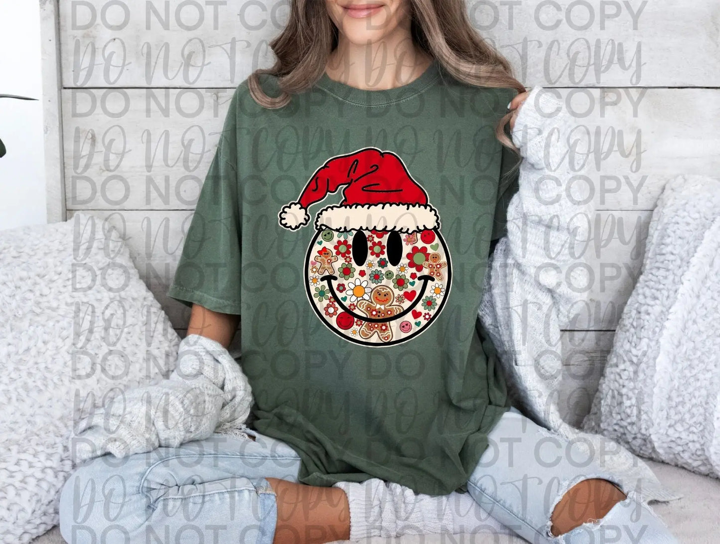 Smiley Face With Santa Hat - Branded By Barta