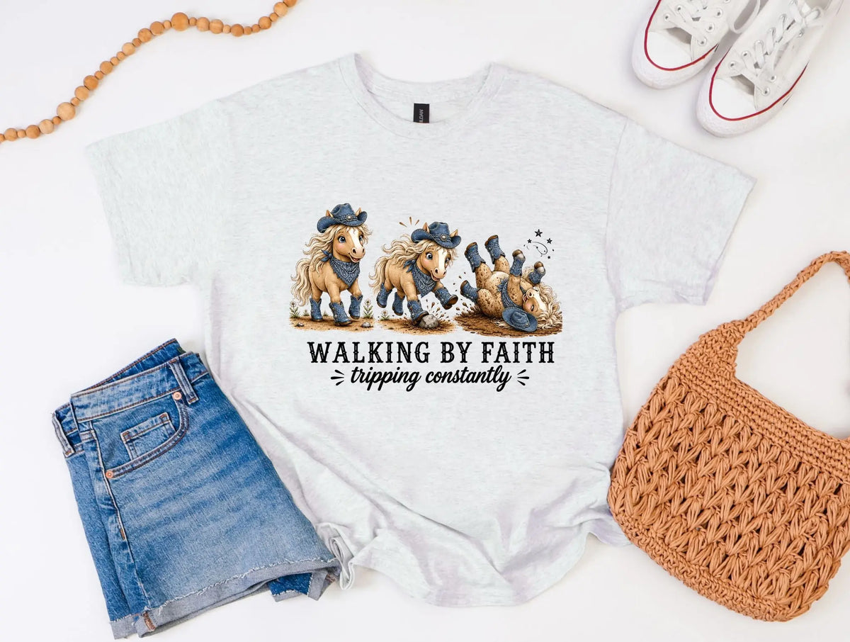 Walking by Faith Horse Graphic brandedbybarta