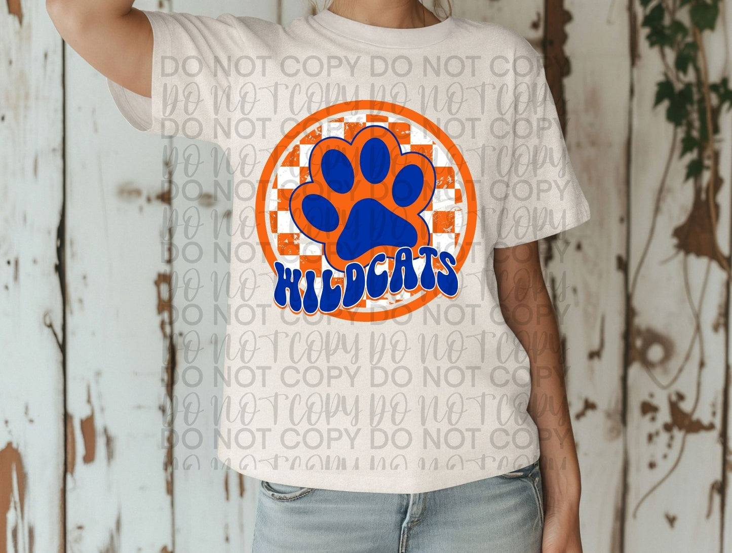 Wildcat blue and orange circle checker