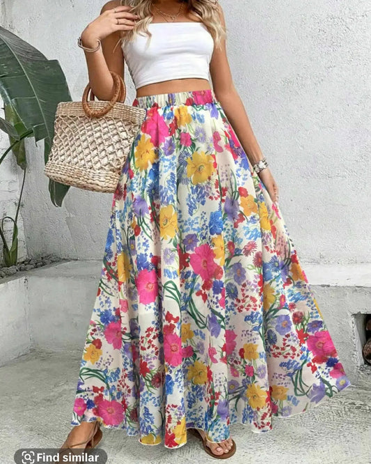 Multicolor Florla Print - Boho Skirts Branded By Barta